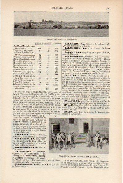 LAMINA ESPASA V51971: Vista de Zalamea de la Serena, Badajoz