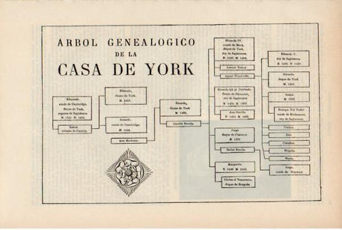 LAMINA ESPASA V51931: Arbol genealogico de la Casa de York