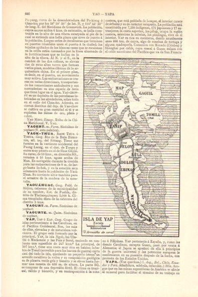 LAMINA ESPASA V51894: Mapa de la Isla de Yap