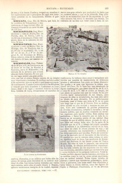 LAMINA ESPASA V51886: Ruinas de Xochicalco, Mejico