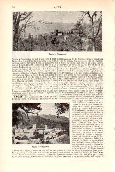 LAMINA ESPASA V51883: Vista de Xauen, Marruecos