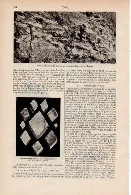 LAMINA ESPASA V51909: Formas del yeso en las canteras del Cerro de los Angeles