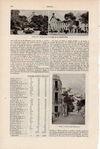 LAMINA ESPASA V51916: Colegio de las Escuelas Pias en Yecla, Murcia
