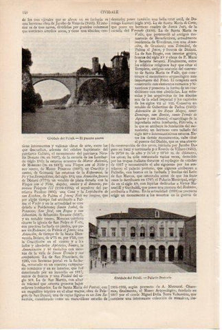 LAMINA ESPASA V52061: Palacio y puente nuevo en Cividale del Friuli