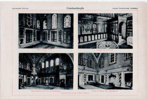 LAMINA ESPASA V52075: Palacio Imperial de Constantinopla (actual Estambul)