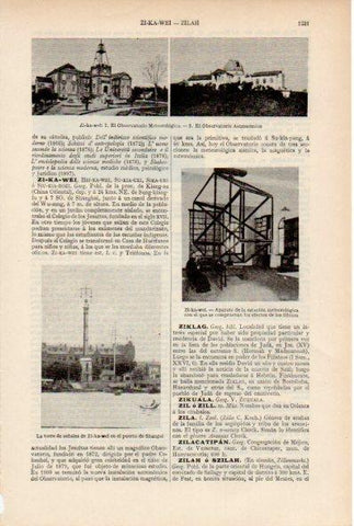 LAMINA ESPASA V52004: Observatorios Meteorologico y Astronomico en Zi-Ka-Wei, China