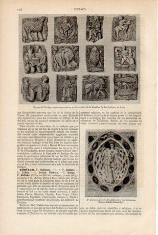 LAMINA ESPASA V52012: Signos del Zodiaco de la Basilica de San Isidoro, Leon
