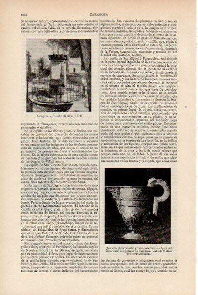 LAMINA ESPASA V51998: Tumba de Goya en 1927,  Zaragoza