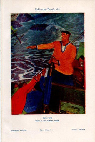 LAMINA ESPASA V52031: Marino vasco por Ramon de Zubiaurre