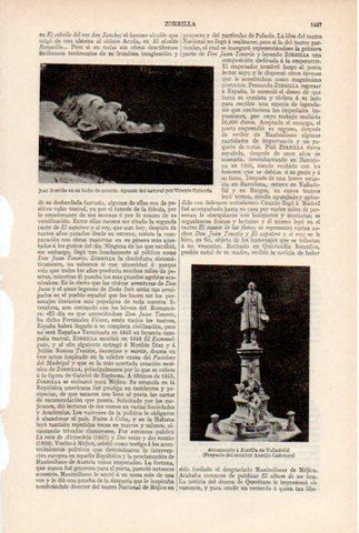 LAMINA ESPASA V52030: Monumento a Zorrilla en Valladolid