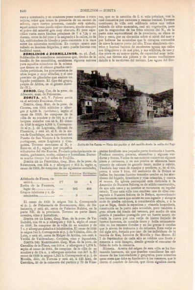 LAMINA ESPASA V52025: Pueblo y castillo de Zorita de los Canes, Guadalajara