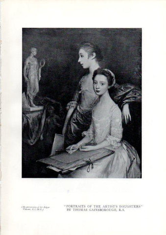 LAMINA V51936: Portraits of the artist daugters by Thomas Gainsborough