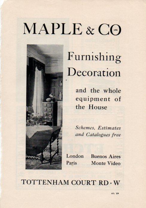 LAMINA V51932: Advertising Maple and Co.