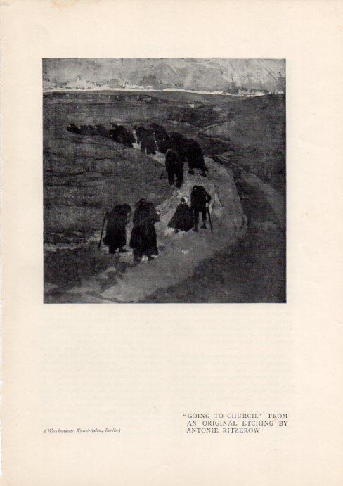 LAMINA V51956: Going to church by Antonie Ritzerow
