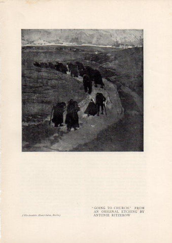 LAMINA V51956: Going to church by Antonie Ritzerow