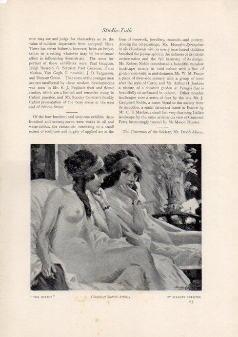 LAMINA V51952: The mirror by Stanley Cursiter