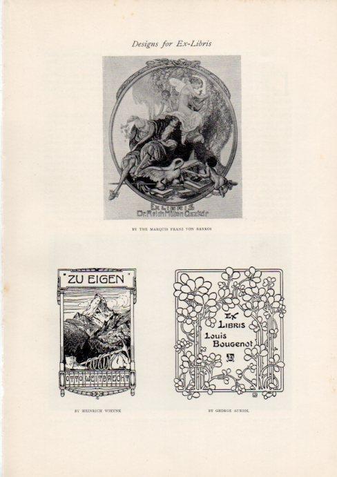 LAMINA V51949: Designs for Ex-Libris by various authors