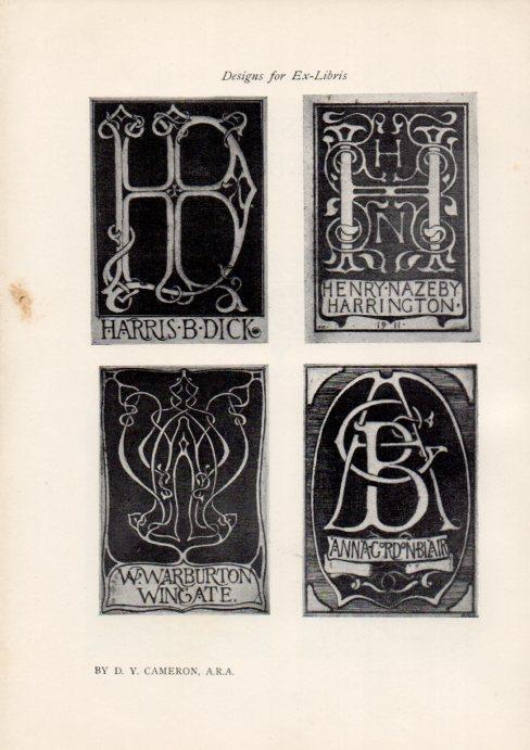 LAMINA V51946: Designs for Ex-Libris by D. Y. Cameron