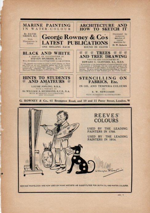 LAMINA V51920: Advertising Reeves Colours