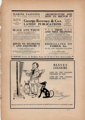 LAMINA V51920: Advertising Reeves Colours