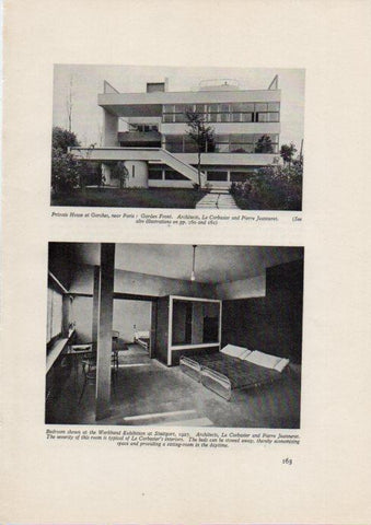 LAMINA V51877: Private House at Garches and Bedroom at the Werkbund by Le Corbusier