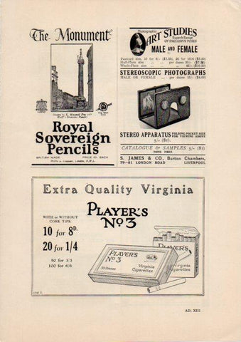 LAMINA V51912: Advertising Player's nº 3 cigarettes