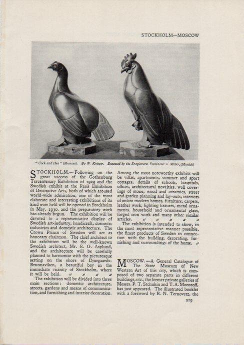 LAMINA V51901: Cock and Hen by W. Krieger