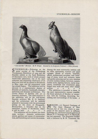 LAMINA V51901: Cock and Hen by W. Krieger