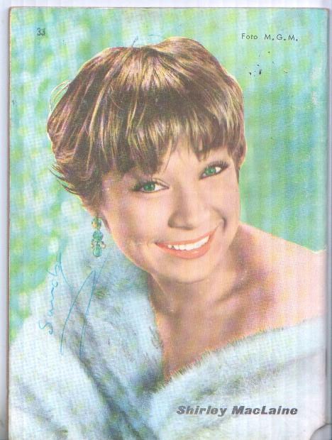 Comic: Sioux numero 033 : Ojo por ojo, Foto contracubierta: Shirley MacLaine