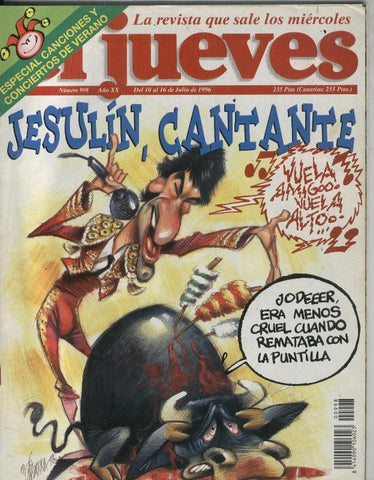 El Jueves revista semanal numero 0998: Jesulin cantante