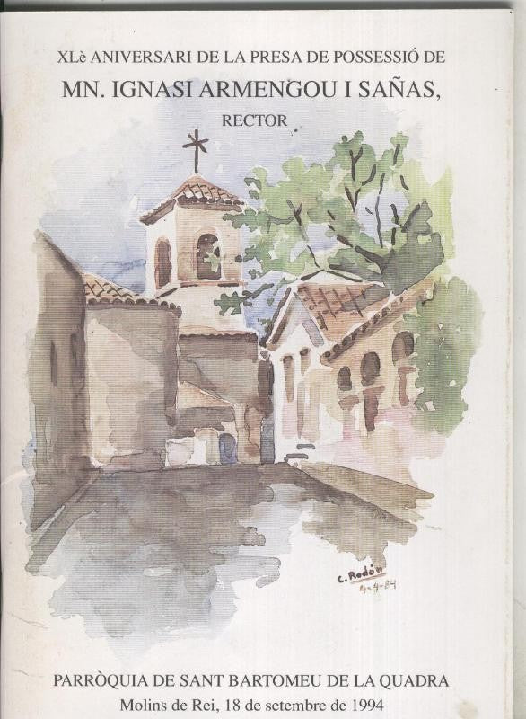 Mn. Ignasi Armengou i Sañas, Rector
