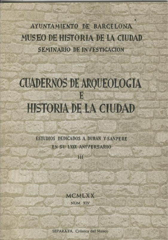 Cuadernos de Arqueologia e Historia de la ciudad