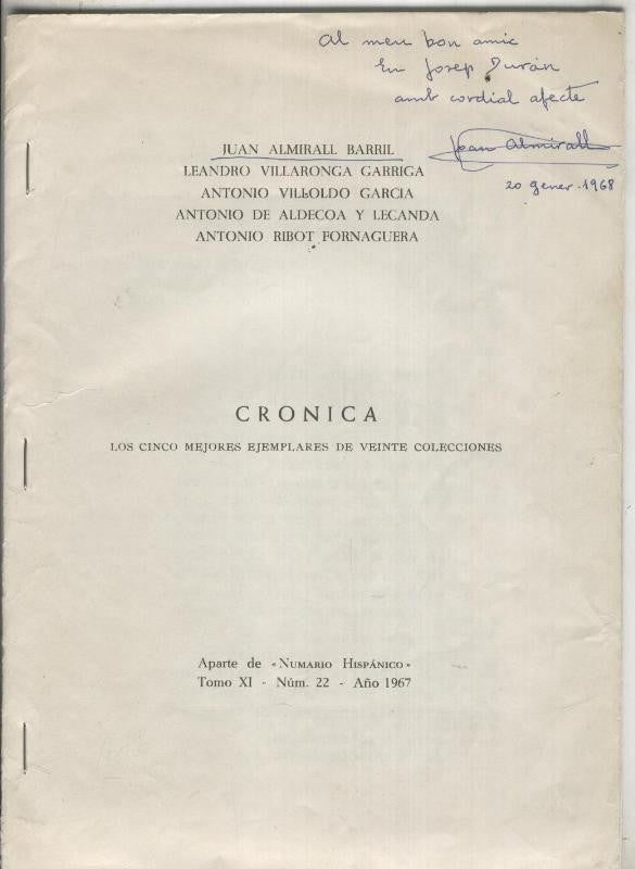 Cronica: Los cinco mejores ejemplares de veinte colecciones