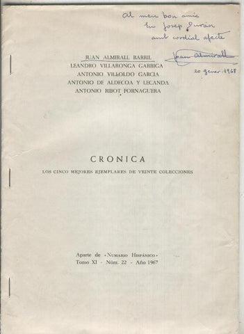 Cronica: Los cinco mejores ejemplares de veinte colecciones