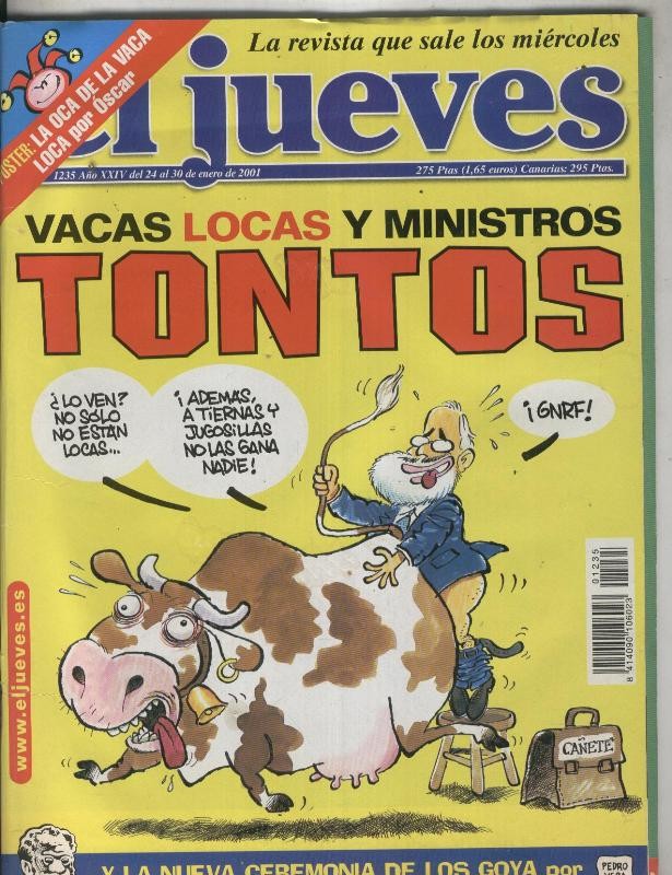 El Jueves revista semanal numero 1235: vacas locas y ministros tontos