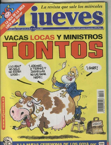 El Jueves revista semanal numero 1235: vacas locas y ministros tontos