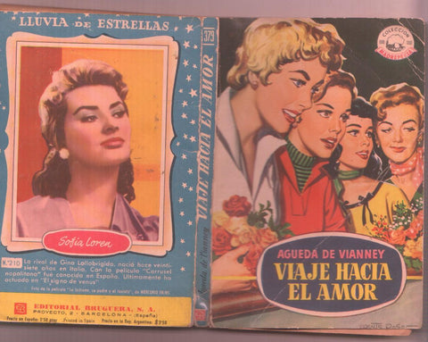 Coleccion Madreperla numero 210: Viaje hacia el amor (trasera foto Sofia Loren)