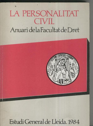 La personalitat Civil. Anuari de la facultat de dret