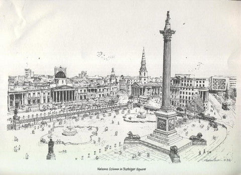 Lamina Nelsons Column in Trafalgar Square