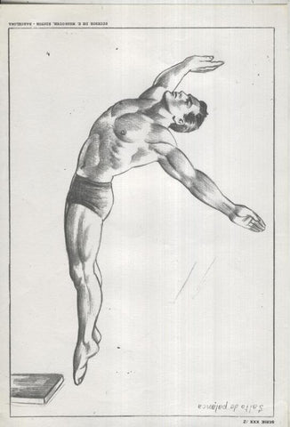 Lamina Emilio Freixas numerada 13: Salto trampolin