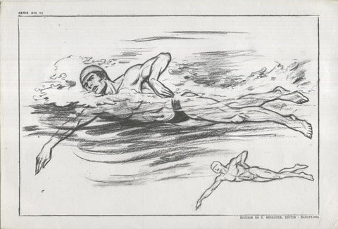 Lamina Emilio Freixas numerada 14: natacion