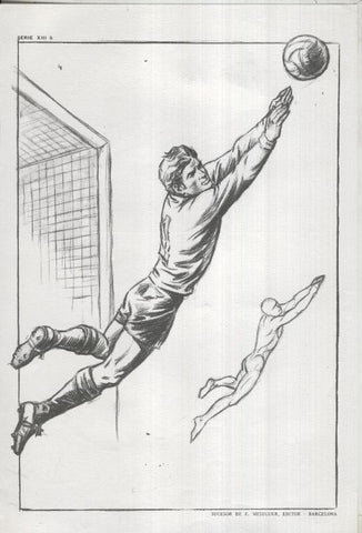 Lamina Emilio Freixas numerada 16: Futbol