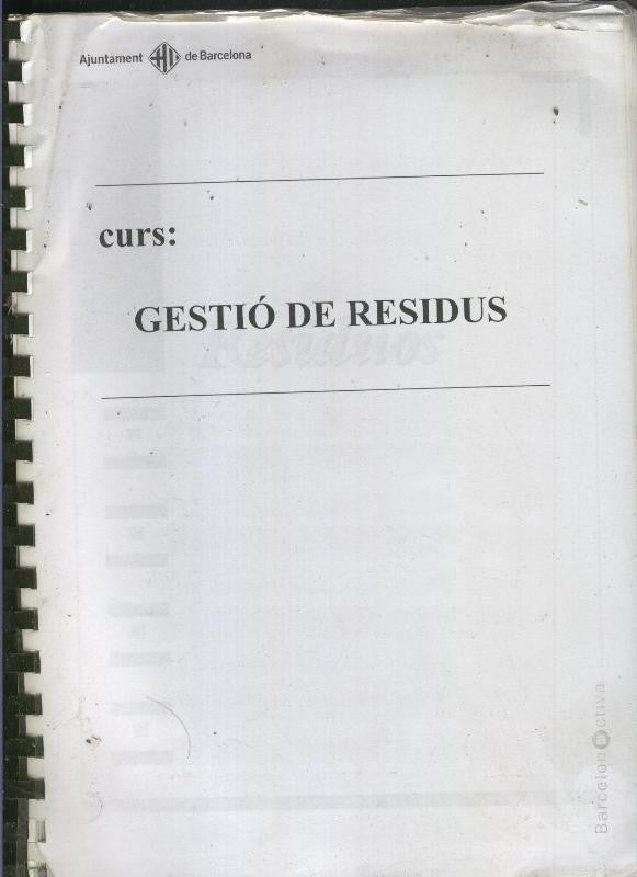 Curs: Gestio de residus