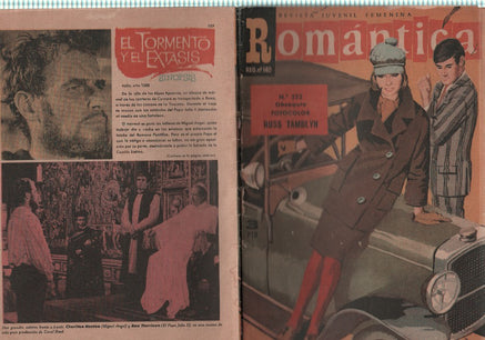 Romantica numero 222: El tormento y el extaseis con Charlton Heston y Rex Harrison (vida de Miguel Angel)