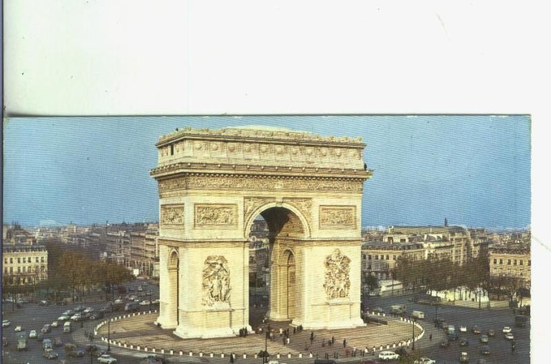 Postal: Paris: Arco de Triunfo