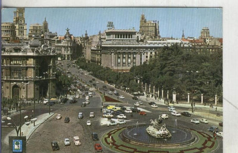 Postal: Madrid: La Cibeles y calle de Alcala