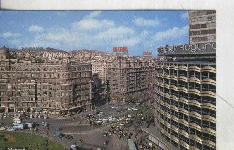 Postal: Barcelona: Plaza de Calvo Sotelo