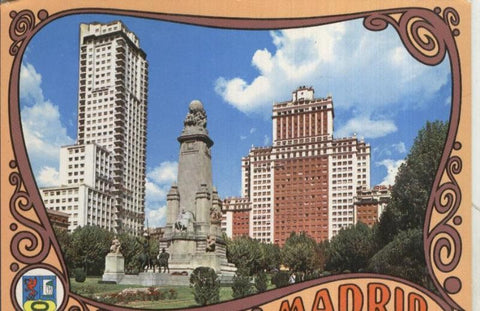 Postal: Madrid: Monumento a Cervantes