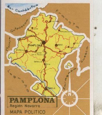 Cromos: Las provincias de España numero 109: Pamplona