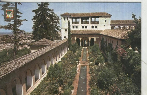 Postal: Granada: Generalife: Patio de la Asequia